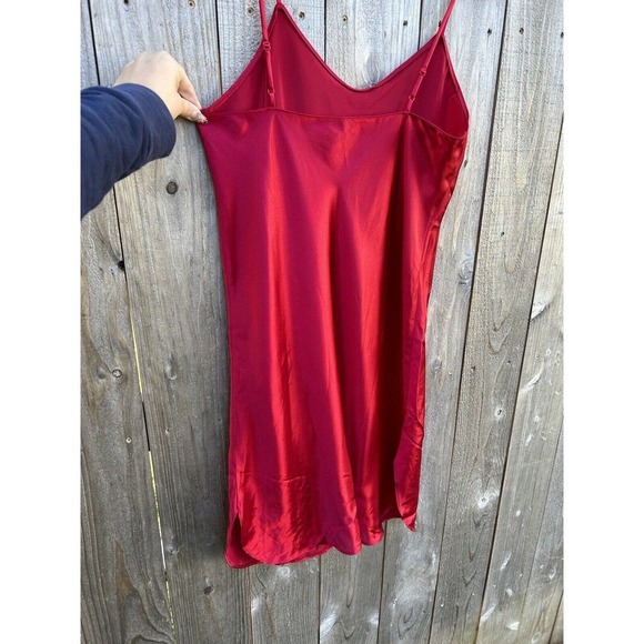 Vintage Vanity Fair Red Nightgown Slip Dress Lingerie Size 38 (small) Sexy Small - Picture 8 of 8